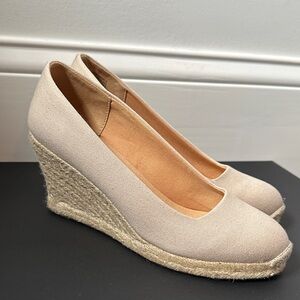 JCrew Neutral Wedge Espadrilles